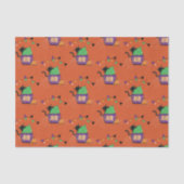 Whitroftonig zwart kat Patroon Halloween Tissuepapier (Voorkant)