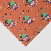 Whitroftonig zwart kat Patroon Halloween Tissuepapier (Detail)