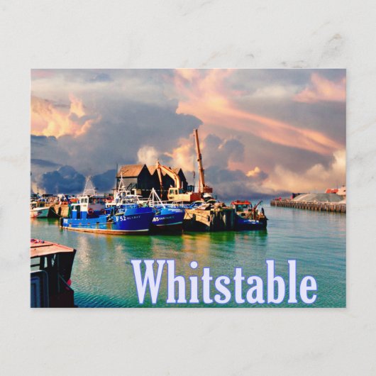 Whitstable harbour briefkaart (Voorkant)