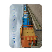 Whitstable strand huts fridge magnet magneet (Verticaal)