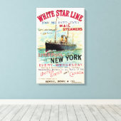WHITSTAR LINE OCEAN MAIL STEAMER CANVAS AFDRUK (Insitu (Houten vloer))