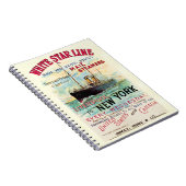 WHITSTAR LINE OCEAN MAIL STEAMER NOTITIEBOEK (Rechterzijde)