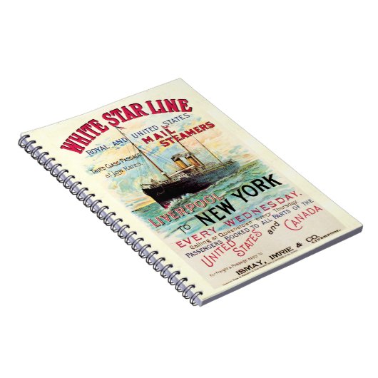 WHITSTAR LINE OCEAN MAIL STEAMER NOTITIEBOEK (Rechterzijde)