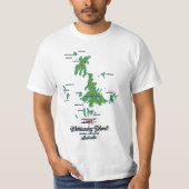 Whitsunday-eilanden Australië kaart poster T-shirt (Voorkant)