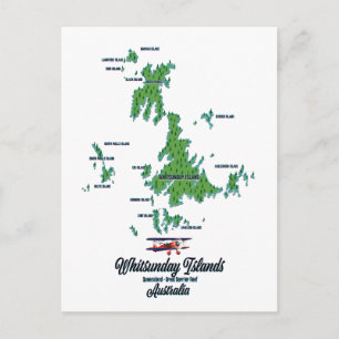 Whitsunday-eilanden Australië kaartposter Briefkaart