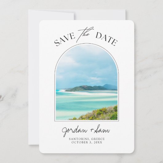 Whitsunday Island Australia Wedding Save the Date Kaart (Voorkant)