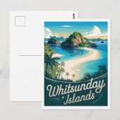 Whitsunday Island Australië Vintage Briefkaart (Voorkant / Achterkant)