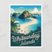 Whitsunday Island Australië Vintage Briefkaart (Voorkant)