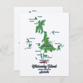 Whitsunday Islands Australia map poster (Voorkant / Achterkant)