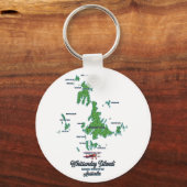 Whitsunday Islands Australia map poster Sleutelhanger (Voorkant)