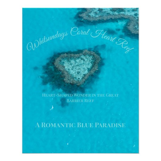Whitsundays Coral Heart Reef – Romantic Perfect Poster (Voorkant)