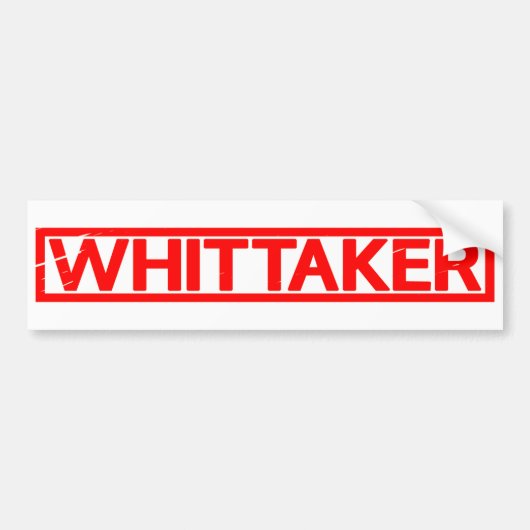Whittaker Stempel Bumpersticker (Voorkant)