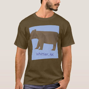 Whittier AK Brown Origami Beer Abstract Geometrica T-shirt