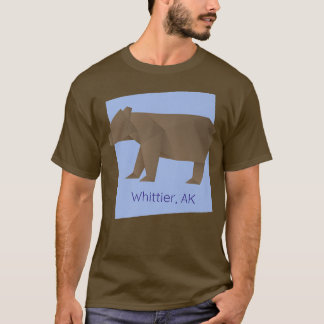 Whittier AK Brown Origami Beer Abstract Geometrica T-shirt