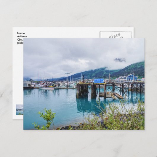 Whittier Alaska Harbor Briefkaart (Voorkant / Achterkant)