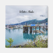 Whittier Alaska Harbor Square Magnet (Voorkant)