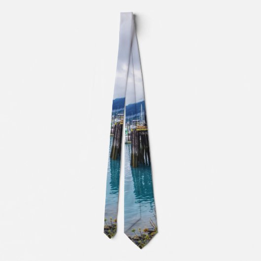 Whittier Alaska Harbor Stropdas (Achterkant)