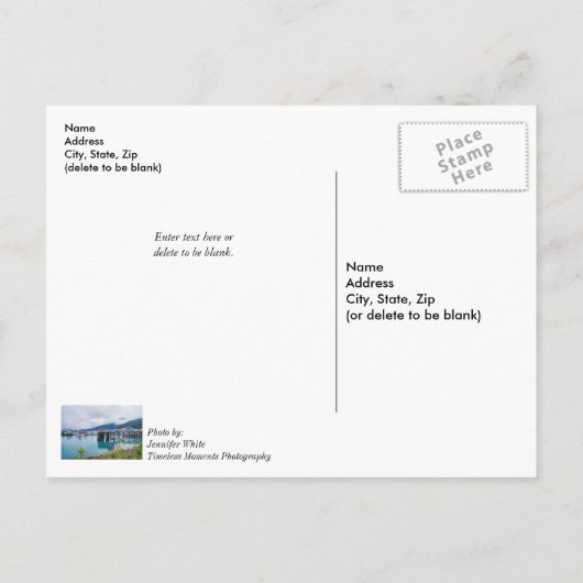 Whittier Alaska Haven spoedig beterschap ansichtka Briefkaart (Achterkant)