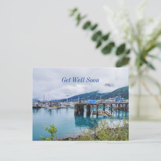 Whittier Alaska Haven spoedig beterschap ansichtka Briefkaart (Staand voorkant)
