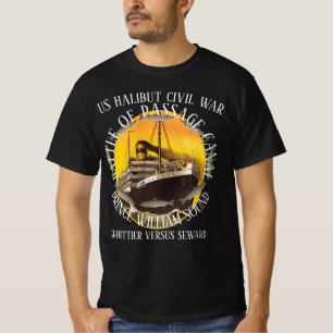 WHITTIER ALASKA HEILBOT OORLOG VERSUS SEWARD 1955- T-SHIRT