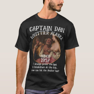 Whittier Alaska Kapitein Dan Het Anker T-shirt