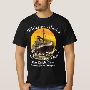 Whittier Alaska net als Seattle de vroege dagen T-shirt