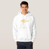 Whittier Alaska State Flag Halibut Vist Hoodie (Voorkant volledig)