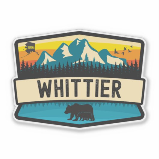 Whittier, Alaska Sticker (Voorkant)