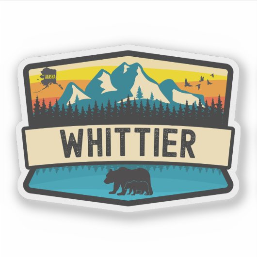 Whittier, Alaska Sticker (Voorkant)