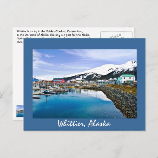 Whittier, Alaska, VS Briefkaart (Voorkant / Achterkant)