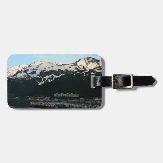 Whittier bij Schilderachtig Alaska-fotografie in D Bagagelabel (Voorkant horizontaal)