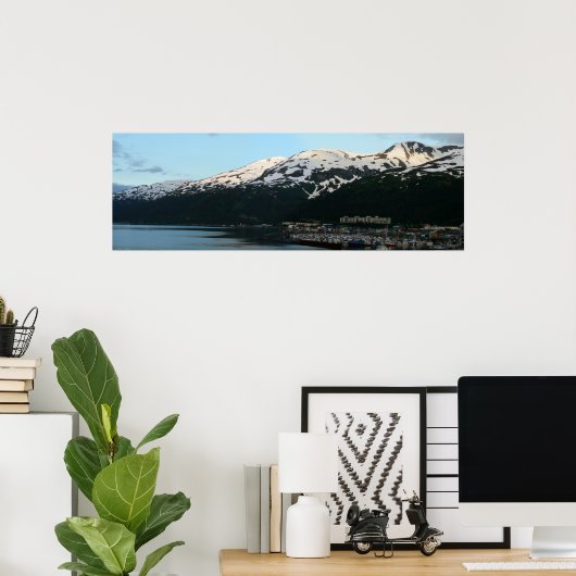 Whittier bij Schilderachtig Alaska-fotografie in D Poster (Thuiskantoor)