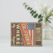 Whittier California Briefkaart (Staand voorkant)