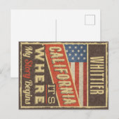 Whittier California Briefkaart (Voorkant / Achterkant)