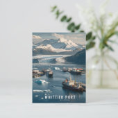 Whittier, haven van Alaska Briefkaart (Staand voorkant)