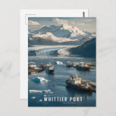 Whittier, haven van Alaska Briefkaart (Voorkant / Achterkant)