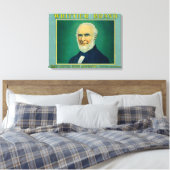 Whittier Lemon LabelWhittier, CA Canvas Afdruk (Insitu (Slaapkamer))