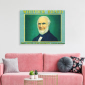 Whittier Lemon LabelWhittier, CA Canvas Afdruk (Insitu (Woonkamer))