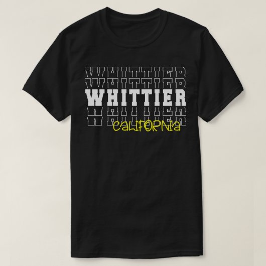 Whittier stad Californië Whittier CA T-shirt (Design voorkant)
