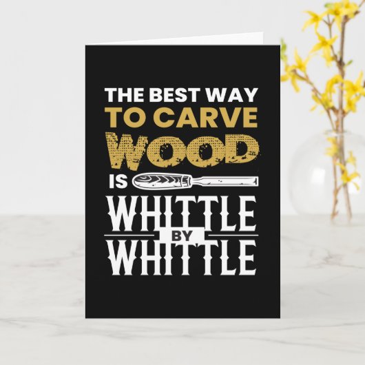 Whittle By Whittle Wood Carving Kaart (Gele Bloem)