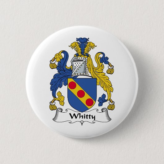 Whitty Family Crest Ronde Button 5,7 Cm (Voorkant)