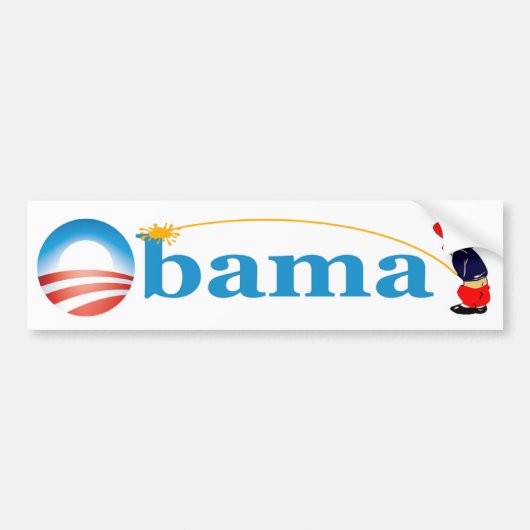 Whiz over Obama Bumpersticker (Voorkant)