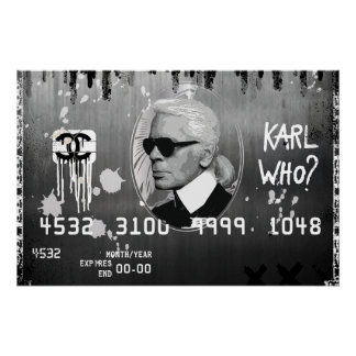 “WHO?” (Black Card Pop) Perfect Poster