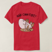 Who Came First Chicken or Egg Chickens Lover Funny T-shirt (Design voorkant)