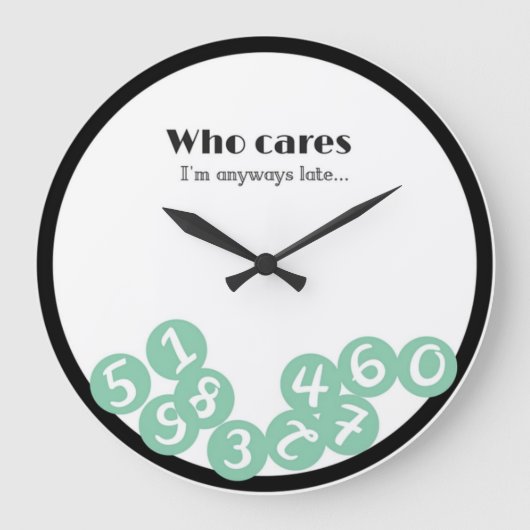 Who cares WALL CLOCK Grote Klok (Voorkant)