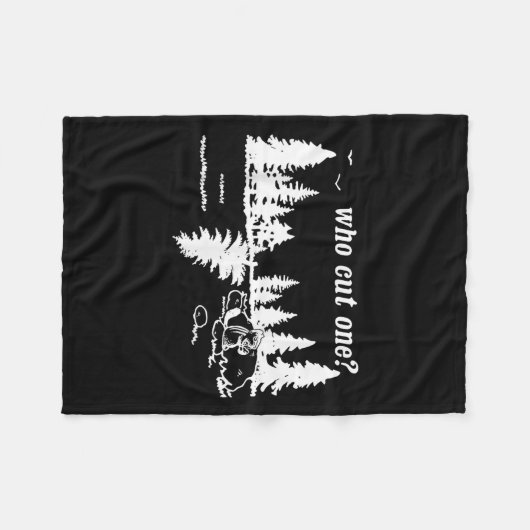 Who Cut One_ Funny Design Fleece Deken (Voorkant (Horizontaal))