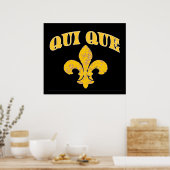 Who dat French Fleur De Lis Poster (Keuken)