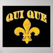 Who dat French Fleur De Lis Poster (Voorkant)