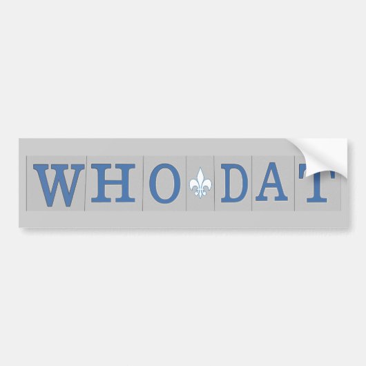 Who Dat T-shirts Bumpersticker (Voorkant)