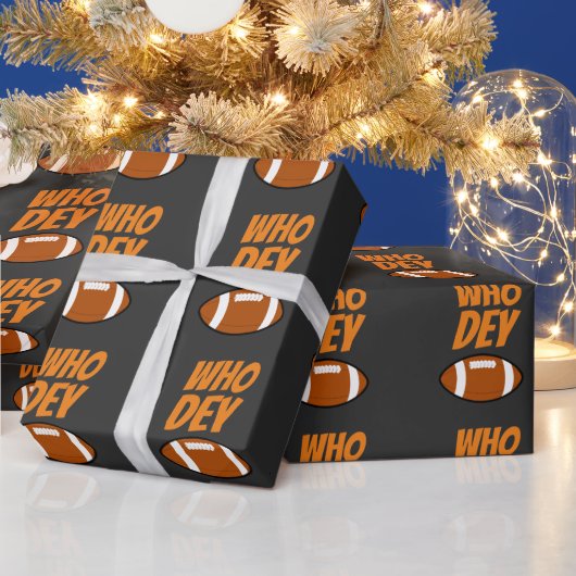 WHO DEY FOOTBALL CHRISTMAS CADEAUPAPIER (Feestdagen)